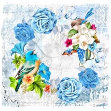 花鳥蝶谷巴特藝術紙, 1個, 22.5x22.5