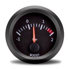 수온 게이지 연료 배기 미터 오일 전압계 12V 공기 2 바 가스 프레스 부스트 psi 인치 온도 52mm 자동차, Boost bar, 1개