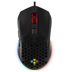 지데빌 Trans RGB 경량 게이밍 유선 마우스, G100, 블랙