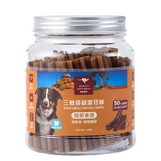 袋鼠廚房 三效袋鼠潔牙骨系列 狗潔牙骨 犬潔牙骨 300g, 1個, 關節養護(黃)-桶裝300g