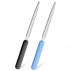 ZEYIYER 레터 오프너 2개 스테인리스 스틸 봉투 경량 오픈 메일 슬리터 사무실 가정 학교 용품용 231304 7607037206, 블랙 블루