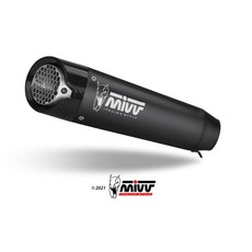 MIVV X-M5 黑色不鏽鋼排氣管 尾段 碳纖維 尾蓋 DUCATI MONSTER 937, 1個