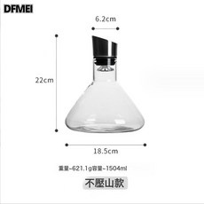 DFMEI 水晶玻璃醒酒器紅酒分酒壺家用紅酒杯套裝葡萄酒過濾, 1個, 1L