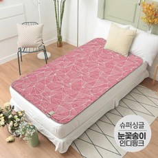 온수매트 Ks 해든마루 전기요 눈꽃송이 연핑크 전기매트 슈퍼싱글, 본상품