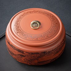 핸드페인팅 자사 도기 헨슨 보이차보관통 옹기 찻잎 선물 세라믹 가정용 보이차보관함
