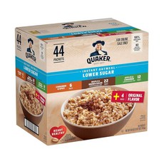 퀘이커 인스턴트 오트밀 로우 슈가 4종 버라이어티팩 28g, 1개, 1.43kg