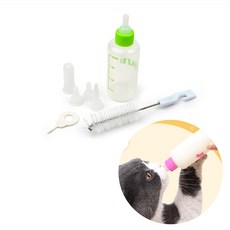 문가네 반려동물 젖병과 세척솔 새끼고양이젖병, 150ml, 1개