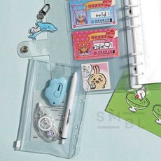 투명파일 A6 바인더 리필 PVC, 가로 3단