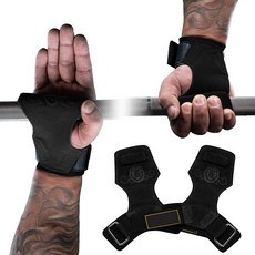 헬스 스트랩 남성용 데드리프트 쿠션 손목 루프 이중 가죽 리프팅 스트랩 역도용 헬스 리프팅 손목 랩, 1개, 검은색