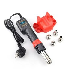 열 납땜 스테이션 열풍 건 디지털 헤어 드라이어 용접 수리 도구 플러그, 1. Black Red
