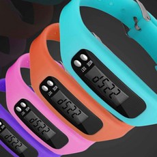 [고급형]만보기 시계/만보계/만보 손목 시계/실리콘, 오렌지, 1개