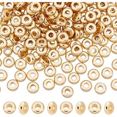 202 스테인리스 디스 진 18K 골드 도금 4x1.5mm 구멍 1.5mm 200개 목걸이 팔찌 공예 DIY, 1개, 색상
