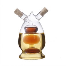 엘레톤 버블 디자인 오일 및 식초 병 주방 조리 용기용 투명 듀얼 유리 2 in