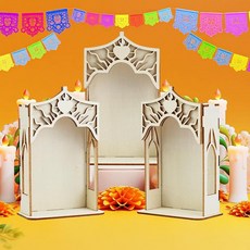 3피스DiaDeLosMuertos제단OF 오브renda박스 죽은자의날그림자상자기념사진프레임장식하트120932, 3피스DiaDeLosMuertos제단OF 오브renda