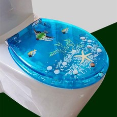 樹脂子母馬桶蓋大人小孩兩用加厚型家用通用親子兒童坐便器蓋 副廠商品, 淡藍鯿魚-普通款-實心抗壓, 淡藍鯿魚, 普通款