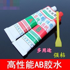 高性能結構AB強力膠水 AB膠 材料黏接劑 多用途修補工具，快速固化、高強度黏合，適用於金屬、塑料、木材等材質, 1個