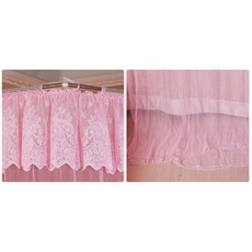 핑크 침대 모기장 샤르망 레이스 캐노피 200x220cm