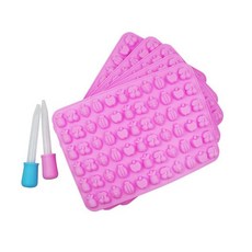 Gummy Fruit Molds 5 Pack 66 Cavities Mini Shaped Silicone Mold for Chocolate Candy Fondant Cake D, 5 Pack Gummy Fruit Mold