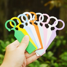 園藝勾牌 - 耐用型植物標籤，花草名稱標記好幫手，園藝用品推薦, 【薄款-只有勾環】黃色（單支）