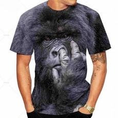 SNS 웃긴선물 원숭이티셔트 동물티셔츠 3D 프린트 디자인 고릴라