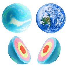 비누클레이 내핵외핵맨틀 지구내부모형만들기 5인용세트 초등지구과학교구