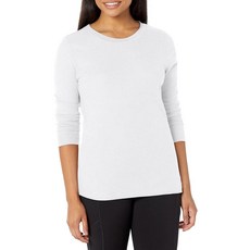 Fruit of the Loom 여성용 마이크로 와플 프리미엄 보온 내의 티셔츠 스모크 헤더/스모크 헤더 XL