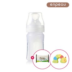 앙뽀 실리콘 스푼 젖병 150ml 화이트 신생아젖병 배앓이방지, 1개