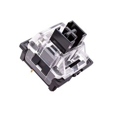 OUTEMU 레드 리니어 스위치 3핀 45g 강제 방진 핫 스왑 가능 체리 MX 등가 기계식 키보드 팩 32용, Black, 32pcs