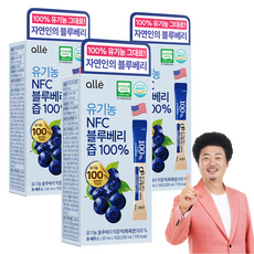 유기농 블루베리 착즙 100% 블루베리즙 스틱 NFC 알레 15p, 45개, 20ml
