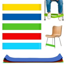ElevateTech 발이 안절부절 못하는 아동용 의자 밴드 킥 밴드 ADHD 도구 밴드 5팩 의자용 피젯 밴드 감각 ADHD ADD 자폐증용 교실/가정/감각 방 필수 아이