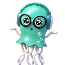 BOLEBIO 춤추는 문어 음악 LED 댄스 로보트 장난감, 1개, 민트