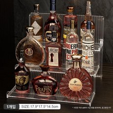 양주 진열대 선반 보관 거치대 3단 술병 아크릴 와인 레스토랑 벽걸이 원목색 양주진열대, 1개, 계단식 3단 소형 SF-287