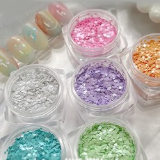 하트 글리터 1mm 젤네일재료 파츠, 실버 (146)