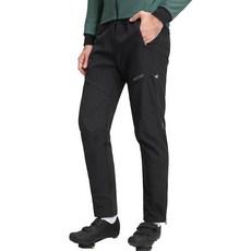 ARESFUEL 남성용 겨울 사이클링 팬츠 보온 플리스 안감 산악 자전거 바지 방풍 자전거 바지 블랙. S