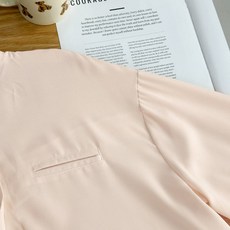 霧光翻領輕薄襯衫 外套 內搭 長袖上衣女