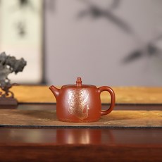 朱泥描金紫砂壺220ML, 1個, 1L, 朱泥描金漢鐸220ML:220ML