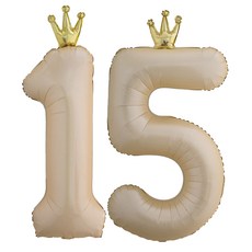 이벤트홀릭 대형 왕관 숫자은박풍선 라떼, 15