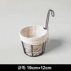 메쉬망 바구니 진열대 바스켓 철제 철망 다용도 네트망, 블랙 소형 라운드 행잉, 1개