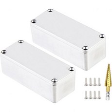 1590A 알루미늄 페달 인클로저 기타 스탬프 박스 DIY 전기 효과 사용 2Pack 2900072, 1590A 알루미늄 페달 인클로저 기타 스탬프 박스 D