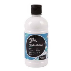 500ML壓克力顏料｜蒙瑪特壓克力顏料 蝶古巴特 拼貼 彩繪 DIY 手作 美術 手做 手工藝｜麥手作, 5001鈦白, 500ml, 1個