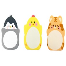 서누픽 동물 점착 메모지 20p 접착식메모지, 병아리