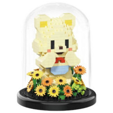 [나노킹-감성블럭] 유리관 동물 나노블럭 DN010, 1개, 곰
