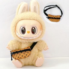 라부부 팝마트 악세사리 1 2 3대 가방 카메라 안경 텀블러 우유병 미니 패션 액세서리, 액세서리만 (인형 없음), 라이트 브라운 라비통 가방