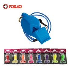 폭스40 클래식 이클립스 CMG 호루라기 줄포함, 블루 8405-0508, 1개