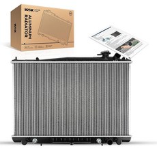 KAX CU2101 Full Aluminum Radiator Compatible with 1987-2006 Wrangler 1997-2006 Jeep TJ with Rad, 2001-2004 Frontier/Xterra Supe