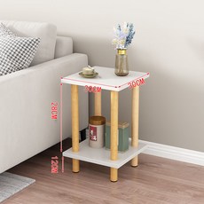 침대옆책작 수납기능 미니 침대협탁 침실 거실 사이드테이블, 1개, 심플한 30 화이트