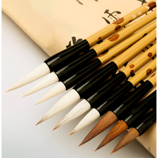 서예 캘리그라피 동양화 보급형 입문용 전통 붓 9종 세트