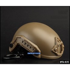 野戰搖滾-生存遊戲 FAST戰術頭盔造型鑰匙圈開瓶器 傘兵盔模型吊飾玩具可掛背包, 狼棕色, 1個