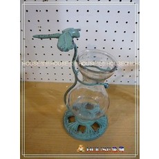 *︵House傢飾︵*復古鑄銅綠蜻蜓玻璃花瓶【限量款/新發售】