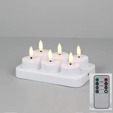 쿠쿠스토어 4-8Pcs LED 무불꽃 촛불 조명 배터리 작동 크리 에이 티브 캔들 라이트 할로윈 장식, 02 pcs with Remote